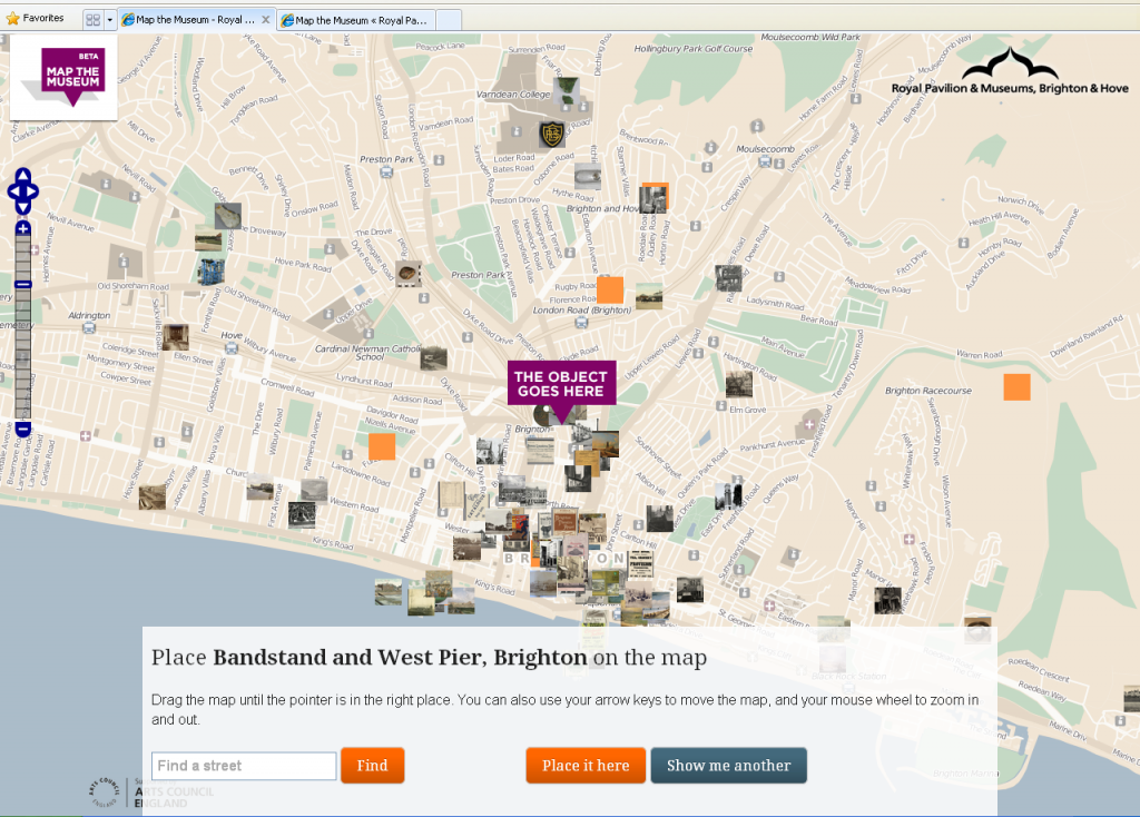 Figure 3. Map the Museum - Placing objects onto a map