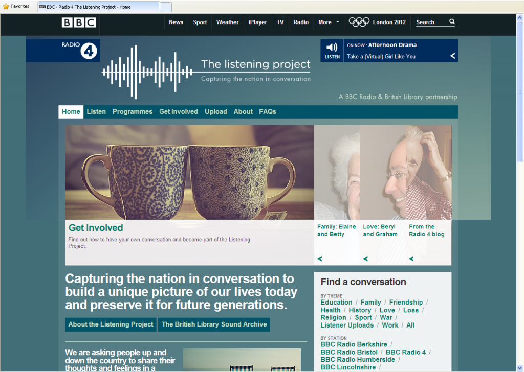 Figure 4. The Listening Project - Capturing intimate conversations