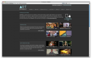 Figure 10: ArtBabble’s ‘For Educators’ section.