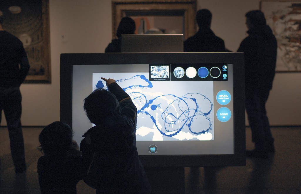Figure 15: Understanding abstract painting styles in Gallery One's painting lens. Photo courtesy of Local Projects